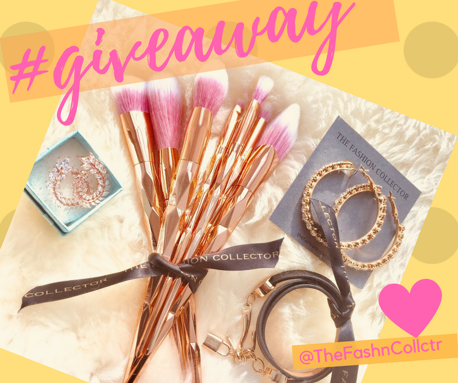 TheFashnCollctr's tweet photo. The #Giveaway starts NOW!  FOLLOW and RETWEET for a chance to #Win some STYLE : 7 Gorgeous Makeup Brushes; 1 pair of diamanté hoop earrings; 1 pair of diamanté swirl earrings &amp; 1 leather  wrap bracelet.  We'll select a random winner on Friday!  Open worldwide. 😘 #prizes #fashion https://t.co/vSnaDk8xrL