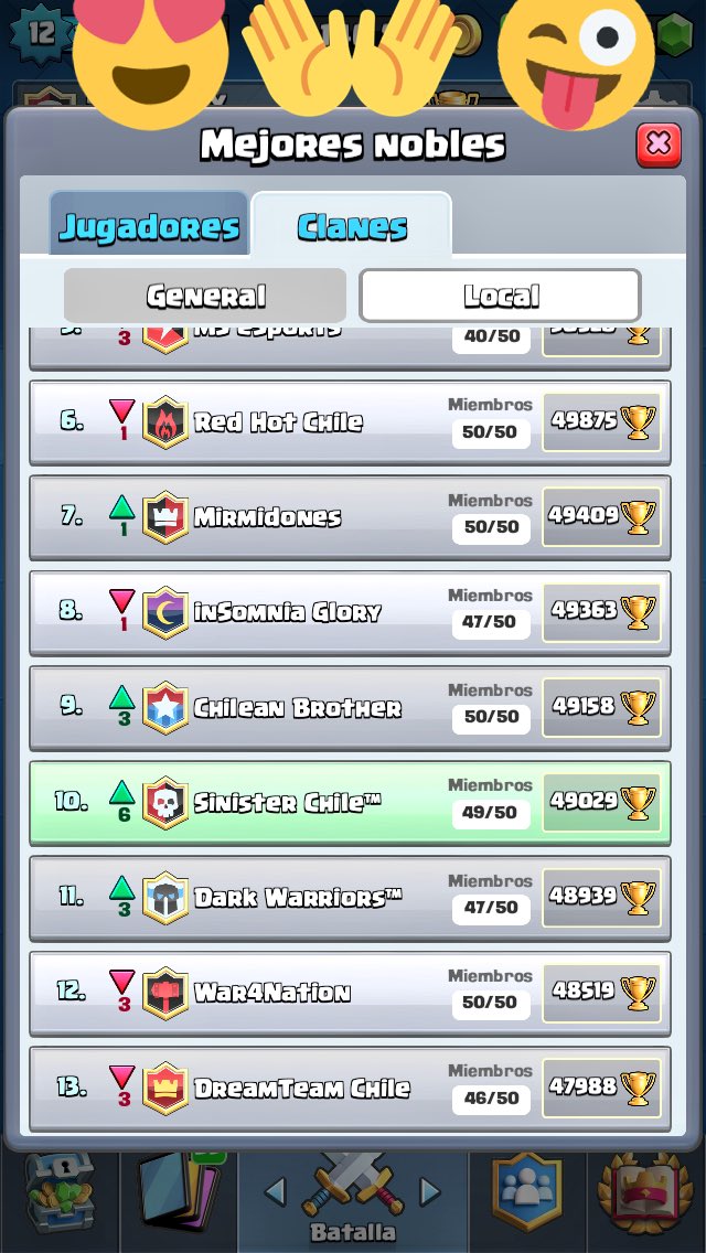 Así terminamos esta temporada!💪🏻 de las peores de CR pero afecta a todos🤷🏻‍♂️, ojalá la otra temporada sea mejor💪🏻 Suerte en la arena!
#GOSINISTER
