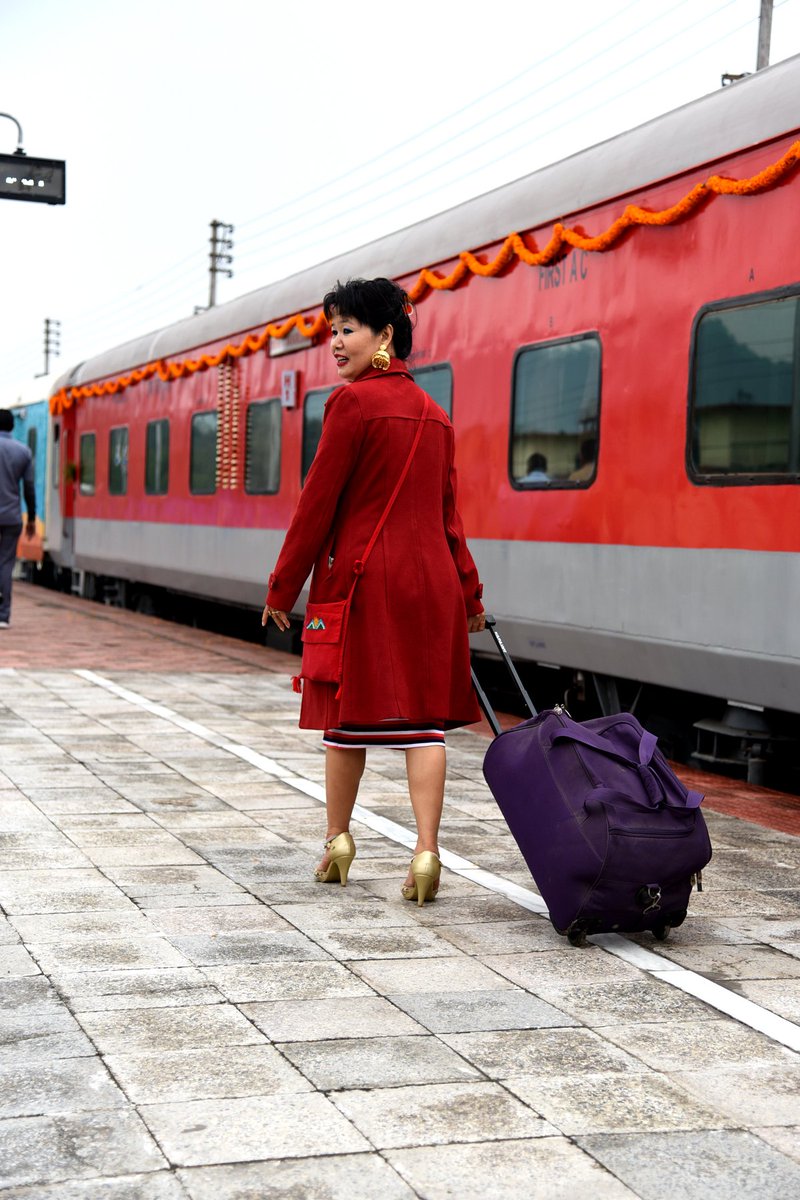 RailNf's tweet photo. Common people of #arunachalpradesh elated as the dream of boarding regular direct trains to New Delhi becomes a reality. @RailMinIndia unifying the country and bringing people together like never before. https://t.co/oUeTNjIGHb
