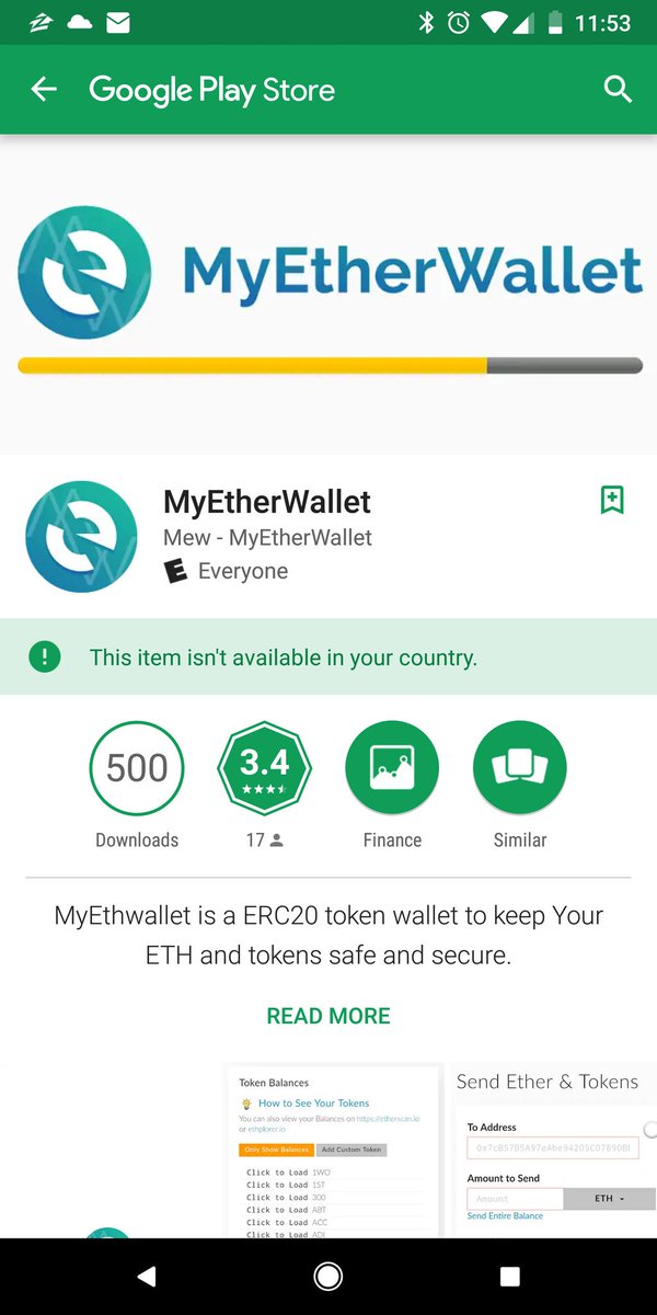 myetherwallet's tweet photo. id=com.walletcrypt @GooglePlay please take it down before another 500 people get scammed https://t.co/fB1DzSH3az