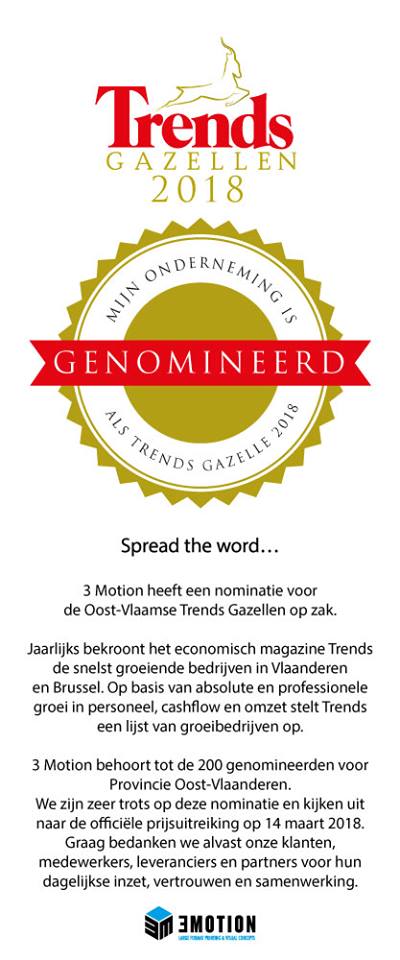 3MotionPrinting's tweet photo. 3Motion genomineerd voor Trends gazellen!
https://t.co/GwxxRUU4oo https://t.co/nKDfYRQBOE
