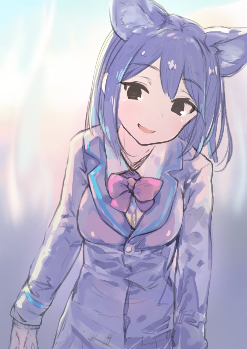 静凛(しずりん)(にじさんじ) 「息抜き落書き!
放課後の校舎で腹筋トレーニングしたい?
#凛Art 」|はしものイラスト