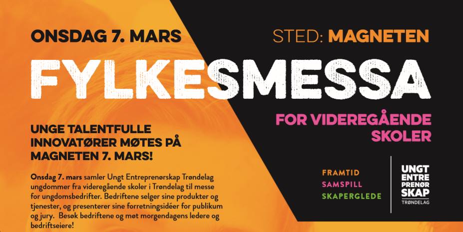 UETrondelag's tweet photo. Da er det kun 2 dager til det braker løs! #UEBlikk @fylkestinget #Magneten @tronderavisa @UE_Norge #ungdomsbedrift @adresseavisen https://t.co/b8Mr3BspRh
