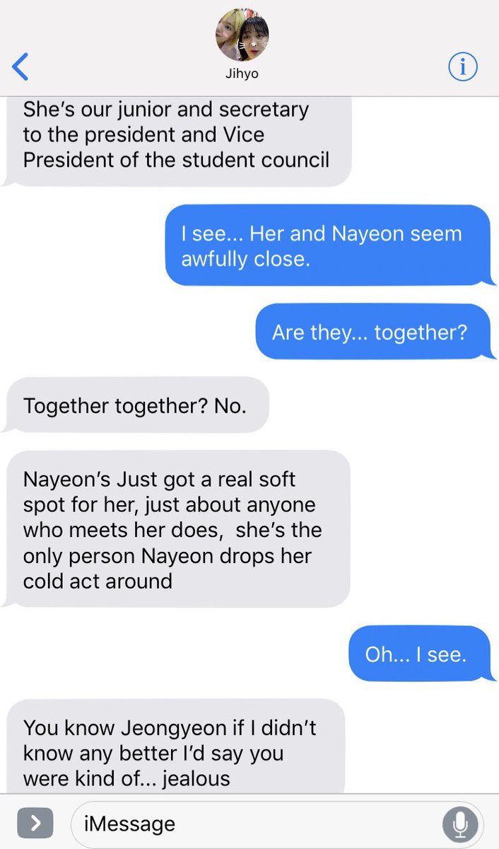 「ᴊᴇᴏɴɢʏᴇᴏɴ ᴛᴏ ᴊɪʜʏᴏ」   “𝙸’𝚍 𝚜𝚊𝚢 𝚢𝚘𝚞 𝚠𝚎𝚛𝚎... 𝚓𝚎𝚊𝚕𝚘𝚞𝚜”