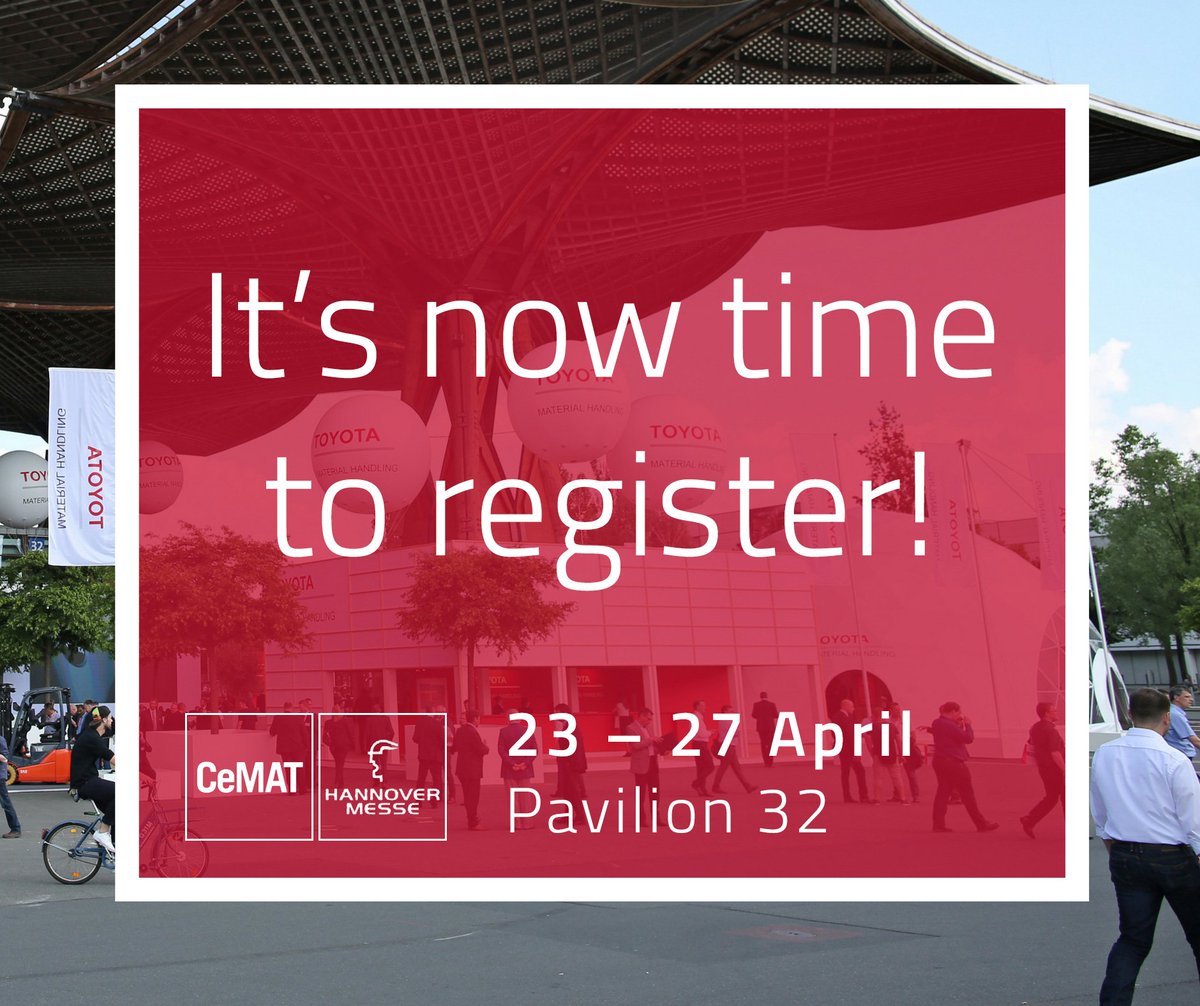 ToyotaMH_EU's tweet image. Register now and get your free tickets here bit.ly/2FhSWsc 
See you at #CeMAT2018 !
