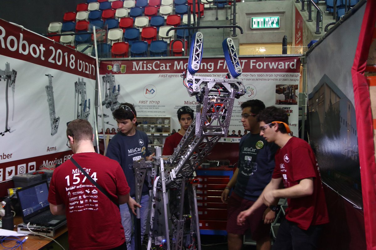 MisCar1574's tweet photo. Practice matches start soon at our first tournament of 2018 FIRST Robotics Competition season in Shlomo Arena.
Watch the live stream at https://t.co/HTi4UKjIgk and follow the match results at https://t.co/VsfhxcMOF1
Good luck teams! #GoMisCar #FRCISDE1 https://t.co/w8uTYgQV8f