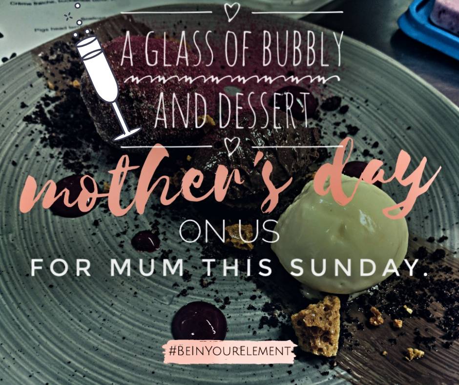 Element_Ed's tweet image. We ♥️ Mum!

This Sunday, to honour the incredible women who gave us life, we'll treat any mothers in Element this Sunday to dessert, and a glass of prosecco to wash it down!

Book ASAP to avoid disappointment - let us know you'll be bringing mum!