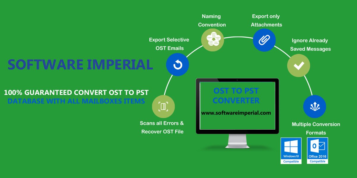 softwareimp's tweet photo. Our Software makes OST to PST Conversion possible. its advanced features makes conversion easy in short time. 
Get #OSTtoPSTConverter at reasonable price.
#softwareimperial #howtoconvertOSTtoPST
For more details : https://t.co/hn8kT2meJN https://t.co/EbNERtrA3r
