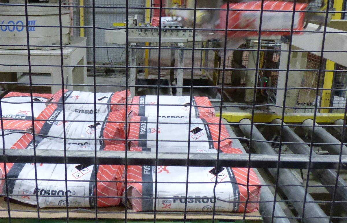 SGCCUKI's tweet photo. First run of #Fosroc's new #Patchroc 250 coming off the production line. 
More information coming soon about our primerless repair mortar with increased repair depth of 250mm and return to traffic in just 2 hours.
 https://t.co/XaswAR7otR