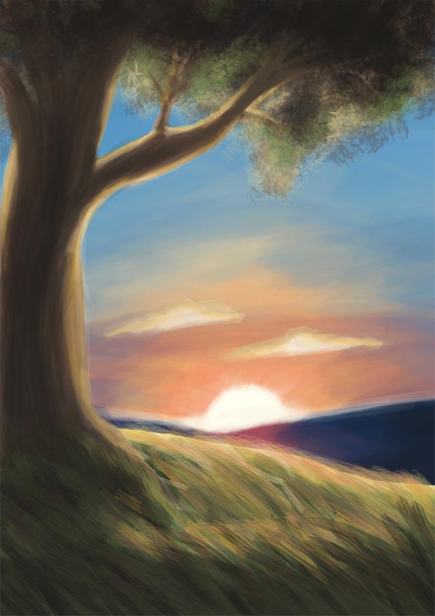 True_GlaciesD's tweet photo. Another sun rise piece I did a while back, not my best work but I still think it came out well. #Illustration #sunrise #digitalpainting #digitalart https://t.co/HdGyGOkT2c