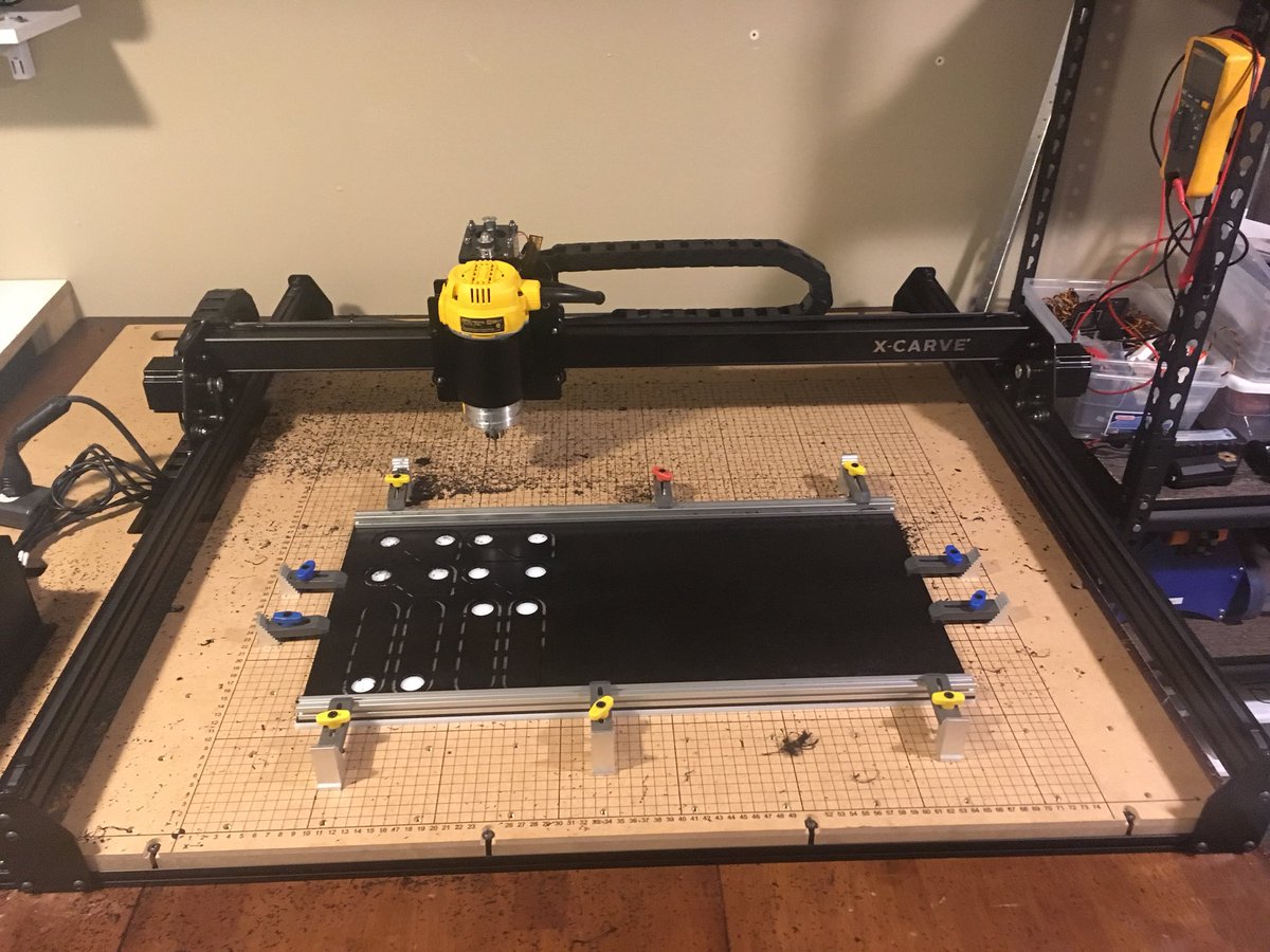 Took all weekend to assemble our new router. The first parts cut look amazing. #omgrobots #NoSleepTillSupers