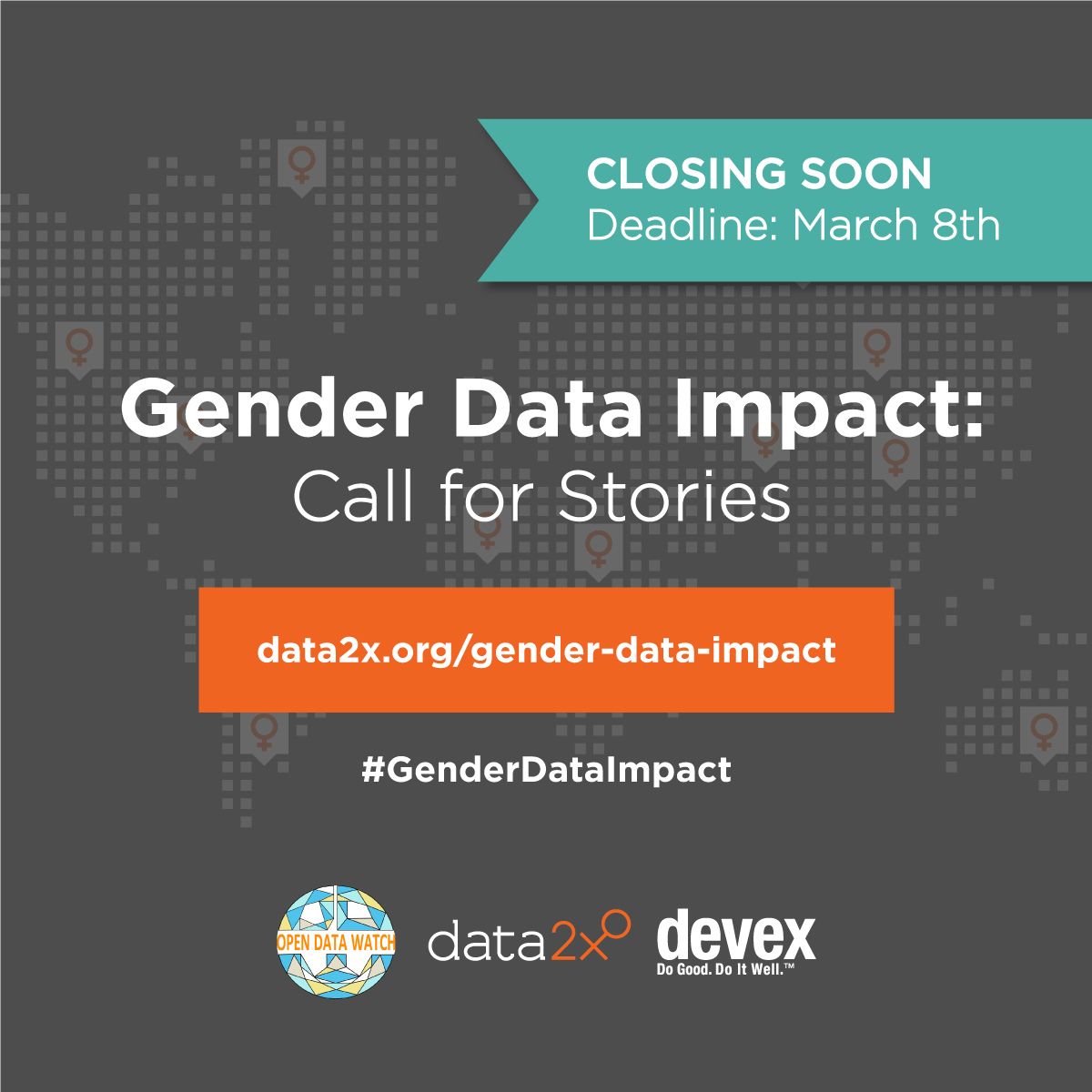 OpenDataWatch's tweet photo. Four more days! We know that better #data from everyone enables better decisions for everyone - but we need examples! Share your stories w/ @Data2X, @OpenDataWatch &amp; @devex BY MARCH 8: #GenderDataImpact: Call for Stories Learn more: https://t.co/jkcfUcWl5J https://t.co/qtJDPwI0q5