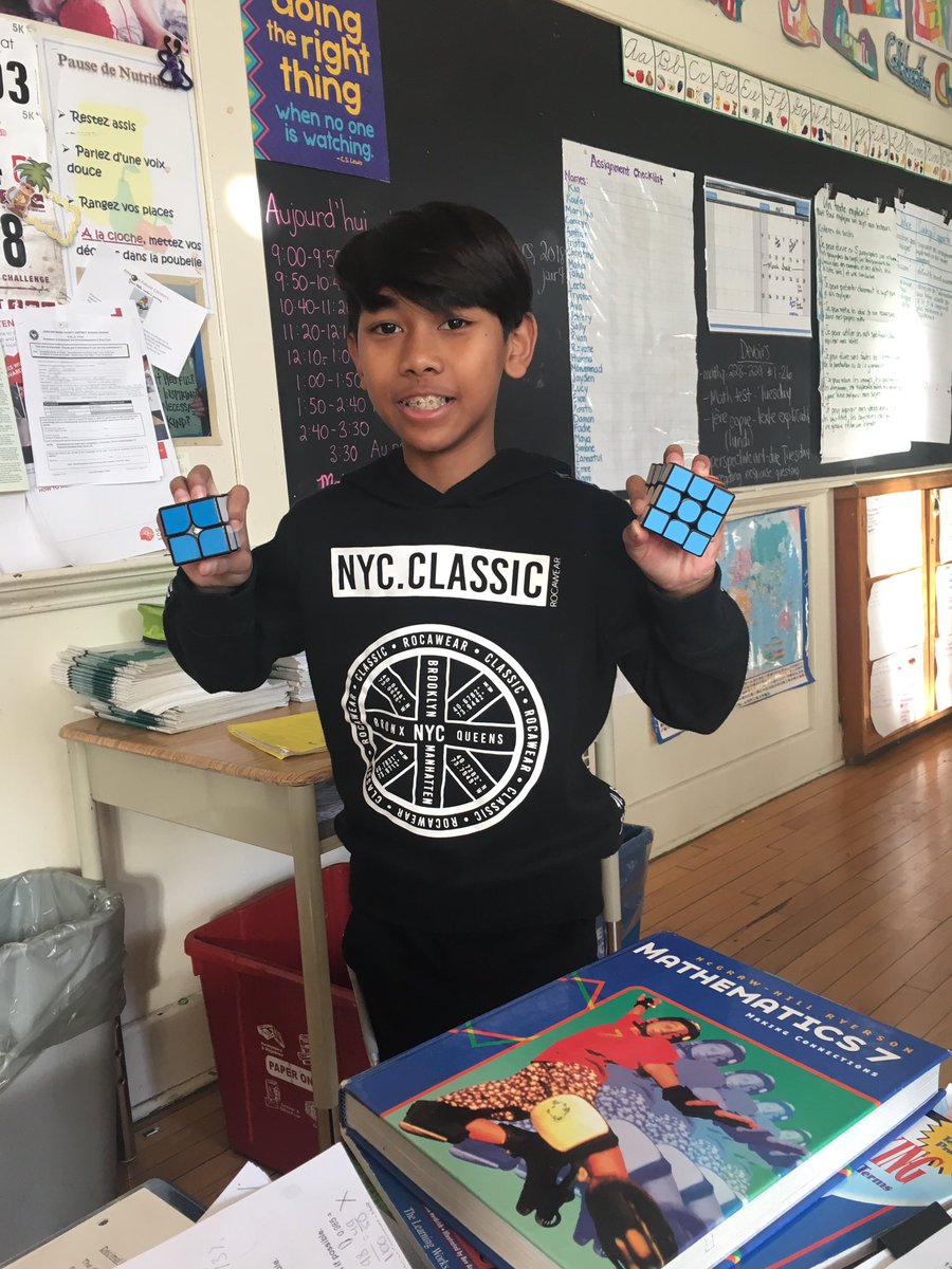 a_symchyshyn's tweet photo. Way to go Trystan! He participated in a rubix cube tournament this weekend and finished in the top 20% of participants! So proud of him! @GilesCondors #masterpuzzler https://t.co/azKasHCny6