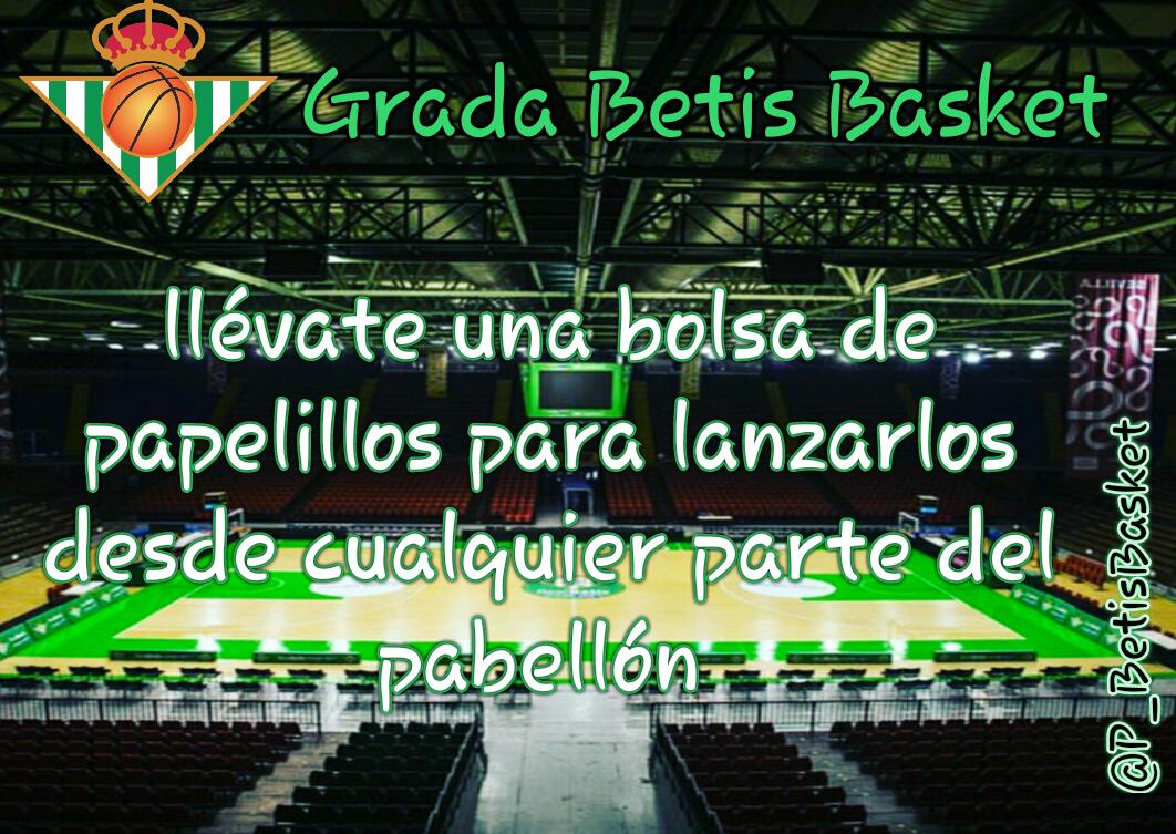 Hacemos un llamamiento a todo el #Beticismo, Peñas del @RealBetisEPlus y aficionados al 🏀a acudir a San Pablo el próximo domingo 11/Marzo, llevando #PapelillosASanPablo y así ayudemos a llevar en volandas a nuestro #BetisBaloncesto a la Victoria! 💚
#SiSePuede #LlenemosSanPablo