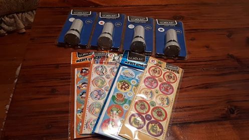 PhoebeT20's tweet photo. Putting into practice a great casual teaching suggestion.... bring your own stickers! Thank you Aldi! Adding these to a special casual teaching resource box I am creating! #acuedu_p https://t.co/CJAFduThbl