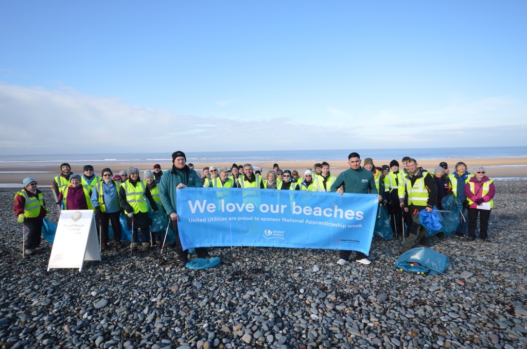 Group photo this morning of #teamthirlmere, Rossall Beach Residents &amp; Community Group among other United Utilities #NAW2018 teams. Wish us luck!🏖☀️ #unitedutilities <a href="/unitedutilities/">United Utilities</a> <a href="/uugroupplc/">United Utilities PLC</a> <a href="/UUApprentices/">UU Apprentices</a> <a href="/Apprenticeships/">Apprenticeships and Skills</a>