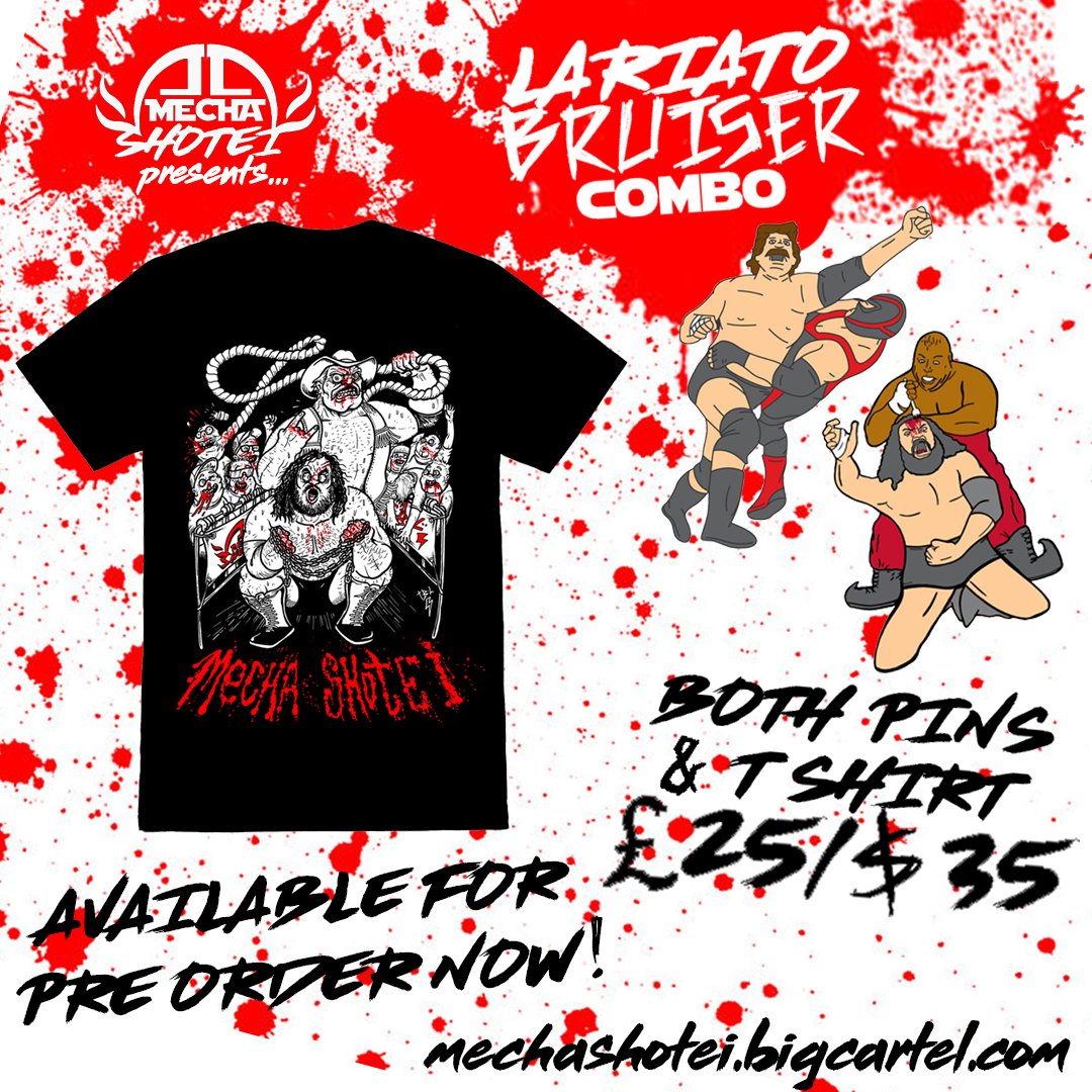 MechaShotei's tweet photo. Our next shirt n pin/patch combo is up for pre order.  Featuring our fav Gaijin Heavyweight legends!
Shirt designed by TBL, Pins/Patches Designed by @extracooler
All shirt deets on Bigcartel link: PRE ORDER ENDS FRIDAY 30TH MARCH
https://t.co/6tBZjmSIx7
#wcw #wwe #nwa #njpw #ajpw https://t.co/diQbd0aXxs