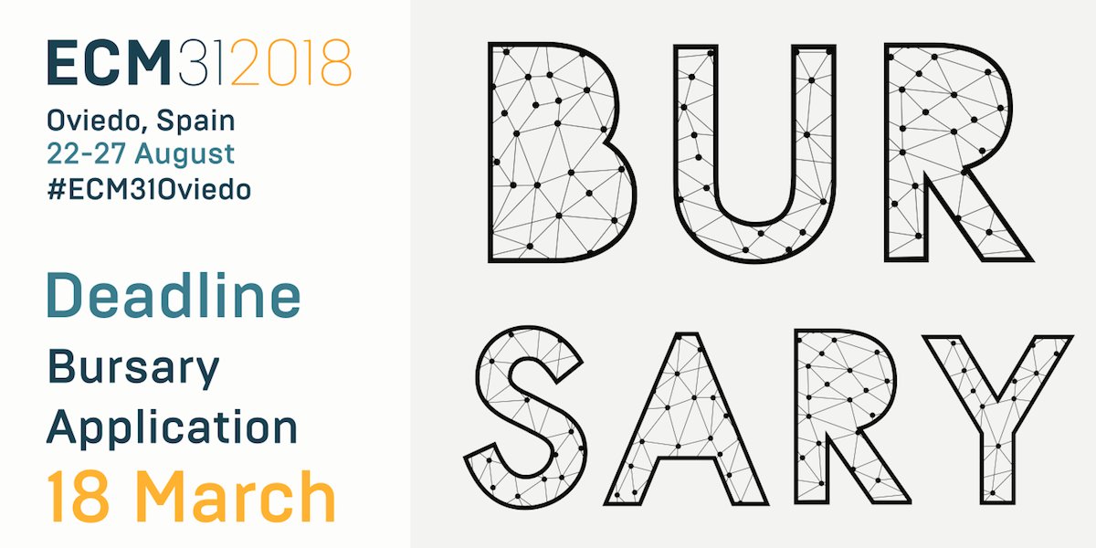 ECM31Oviedo's tweet photo. 📢Attention young crystallographers! The deadline for bursary application for the #ECM31Oviedo is approaching! 📢
More info: https://t.co/6ZaJaZLnBT https://t.co/OAdldF3Mw0