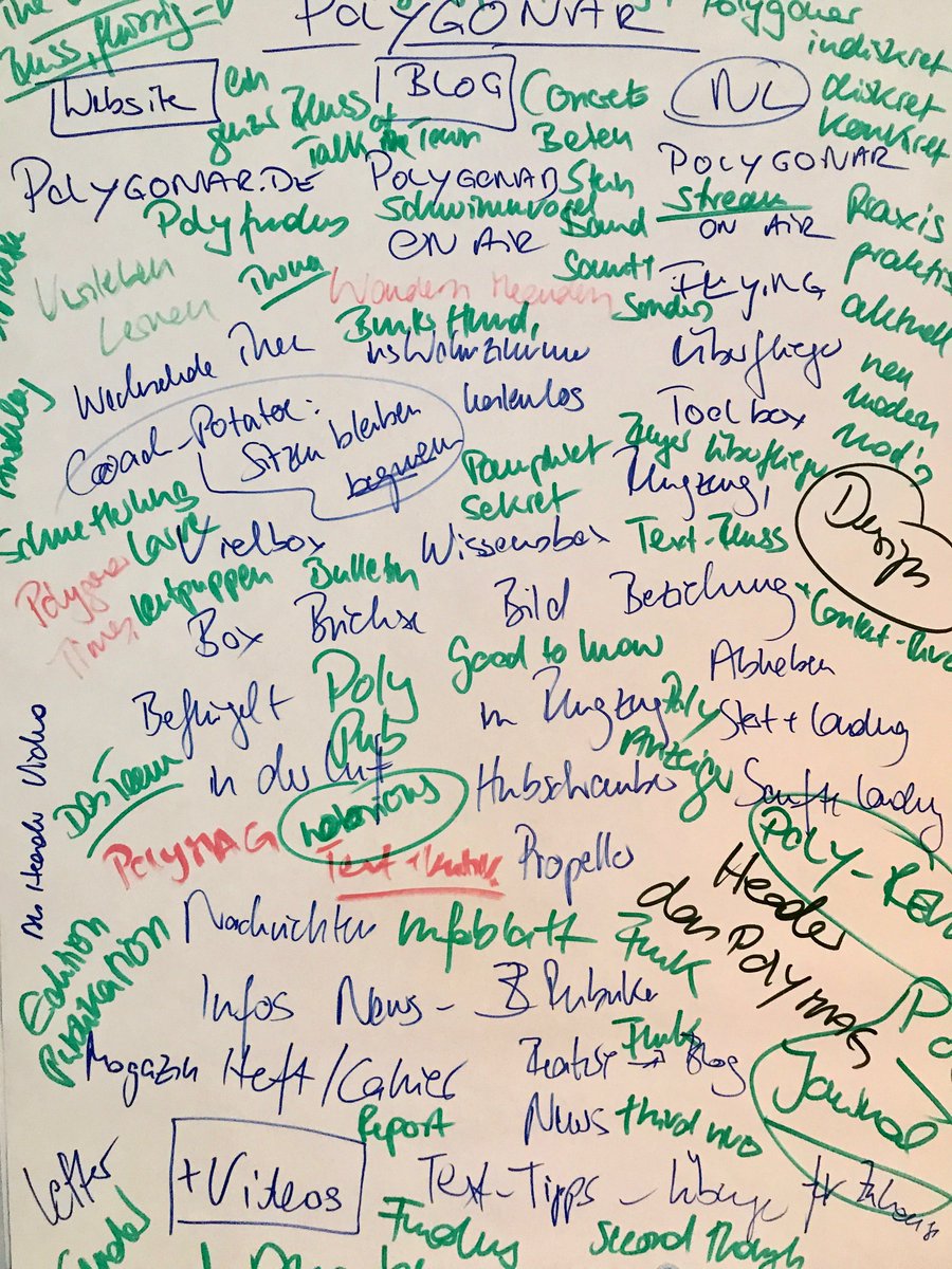 Polygonar's tweet image. Brainstorming für den neuen #polygonar newsletter The River - und was dabei herauskam. Wer sich schon mal eintragen will: bit.ly/2I3ziC3