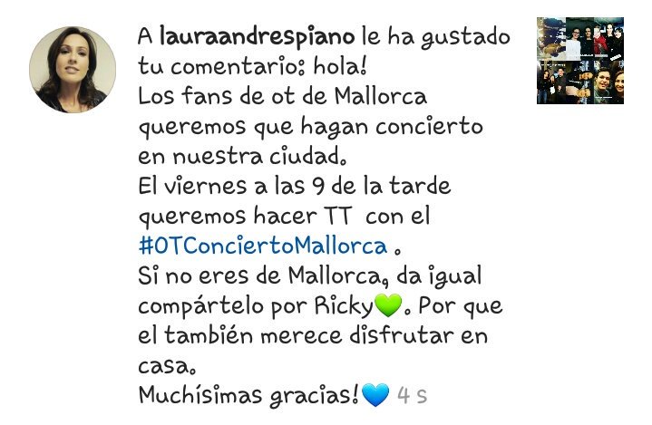 nodejodebailar's tweet photo. @Ricky_ot2017, los profesores nos apoyan, por nosotros y por ti, vamos a conseguir ese TT el viernes para hacer ver que en Mallorca también existimos y necesitamos conciertOT. A POR ELLO💪 @LiveNationES @UniversalSpain @OT_Oficial @Gestmusic #OTConciertoMallorca https://t.co/cU9BZZAUub