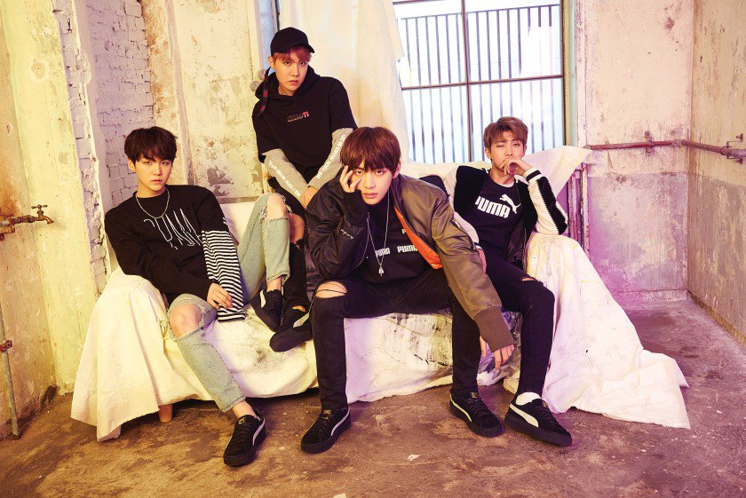 BTS_National's tweet photo. [PUMA OFFICIAL BLOG] PUMA X BTS 4yrs HISTORY : 2017 HAPPY NEW PLATFORM YEAR @BTS_twt (https://t.co/ZxC7huWmys)
#iHeartAwards #BestFanArmy #BTSARMY https://t.co/vK3a2tI2Sp