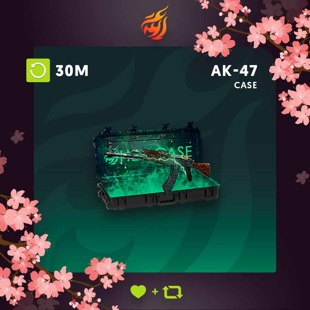 🌥️ AK-47 Case #Giveaway:
⛅️ CLICK goo.gl/r8YLXK 
🌤️ Like + RT + Follow us
☀️ Tag your friend

🏆A winner in 30m!