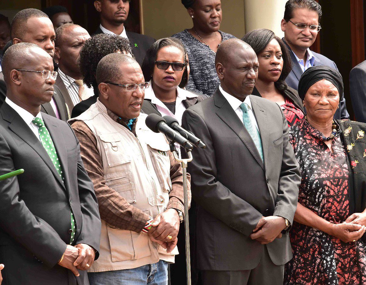 During the launch of the Forest Resources Management and Logging Activities Task Force at the Karen office, Nairobi.