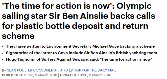 Have you got the bottle? (@yougotthebottle) on Twitter photo A letter from <a href="/AinslieBen/">Ben Ainslie</a> and water sports groups is calling on <a href="/michaelgove/">Michael Gove</a> to act quickly and introduce a #depositreturn system. The <a href="/scotgov/">Scottish Government</a> are ready to work with you on this! dailymail.co.uk/news/article-5… A letter from <a href="/AinslieBen/">Ben Ainslie</a> and water sports groups is calling on <a href="/michaelgove/">Michael Gove</a> to act quickly and introduce a #depositreturn system. The <a href="/scotgov/">Scottish Government</a> are ready to work with you on this! dailymail.co.uk/news/article-5…