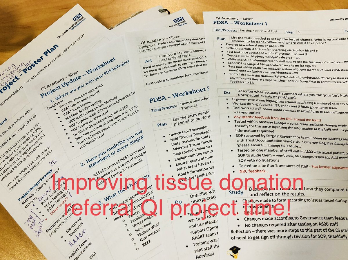 Ready to make a poster for our Silver QI project to improve tissue donation referrals @Borisbex @UHBristolNHS @simonrch1 #improvingcare #workingtogether