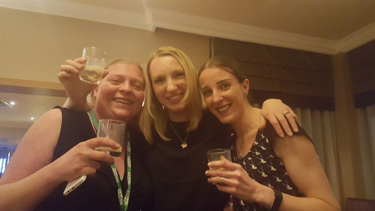 Revell_dance's tweet image. Shout out to all the #pkumamas out there! Here&apos;s three of us using up our last exchanges with a cheeky Baileys at #NSPKU2018. We can be so proud of the hard work we put in to start our families. #pkustrong #pkulife #nspkuconference