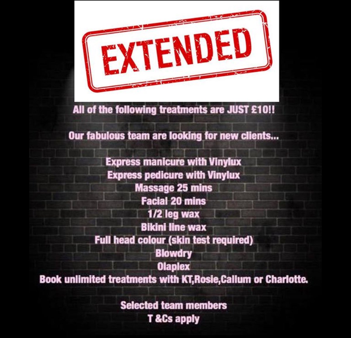 Still space this week for £10 week 

#banbury #banburysalon #10poundweek