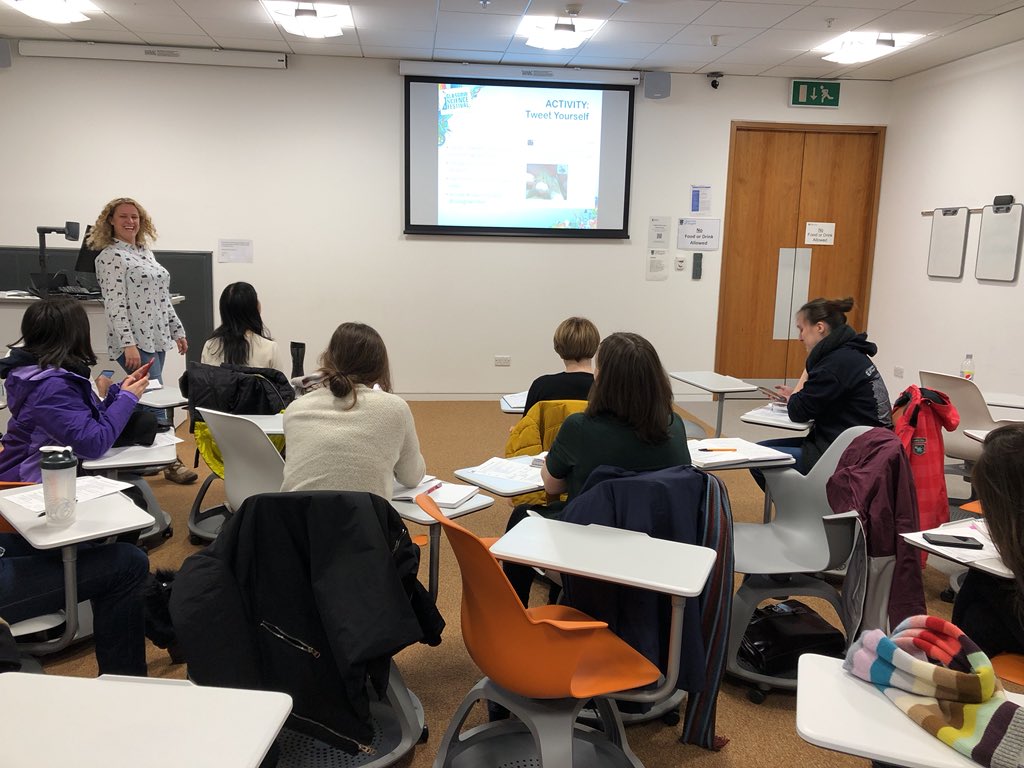 GlasgowSciFest's tweet photo. Tess here experimenting with #socialmedia @UofGlasgow thanks to @GlasgowSciFest #Glasgowscifest #Training https://t.co/I4swo4vX5m