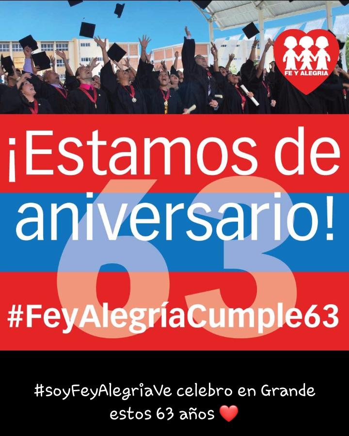 Revueltos's tweet photo. Los @Revueltos celebran el 63 Aniversario de Fe y Alegría por @radiofeyalegria a partir de las 6 pm | #FeyAlegríaCumple63 #Venezuela #05Mar https://t.co/XJzX3cGw5V