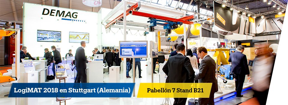Demag_ESP's tweet photo. No te pierdas la Feria LogiMAT 2018 en Stuttgart del 13 al 15 de marzo.
Te esperamos con nuestras últimas novedades en tecnología de manipulación de cargas. Pabellón 7 - Stand B21 @Demag_ESP #materialhandling; #grúas; #manipulacióndecargas https://t.co/VIfro9k8E2