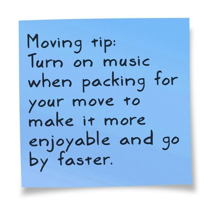 Turn on some of your favourite music when packing for the move and make is more enjoyable, and go faster! #MovingMadeEasy #MondayMovingTip #MovingCanBeFun