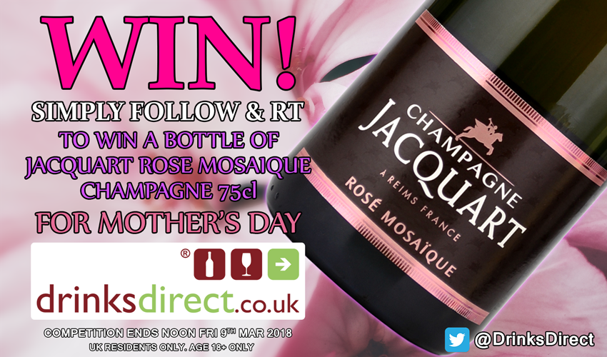 DrinksDirect's tweet photo. We've got a fantastic new #Competition in time for #MothersDay

You could #win a bottle of the superb Jacquart Rose Mosaique Champagne to make Mum feel extra special on the big day

Simply FOLLOW &amp; RT to enter

#MondayMotivaton https://t.co/8qOIWnSxsA