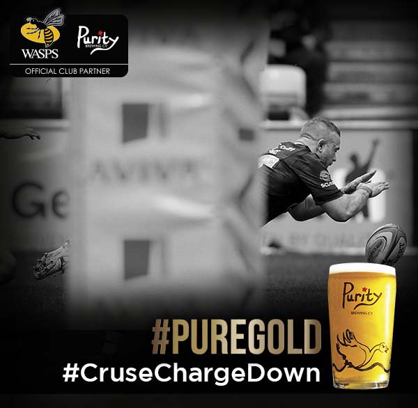 WaspsRugby's tweet photo. RT if your @Purityale #PureGold moment was #CruseChargeDown for a chance to win 2 tickets @RicohArena https://t.co/zkthRZbG4Y