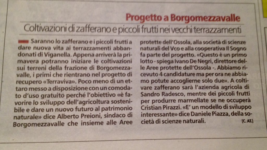 TERRAVIVA_VCO's tweet photo. Il Progetto #terraviva continua la sua #semina @LaStampa #sostenibilità #coltivazioni #recupero @albertopreioni @AreeProtetteOss @PiazzadanieleDp https://t.co/WAJcrlG67W