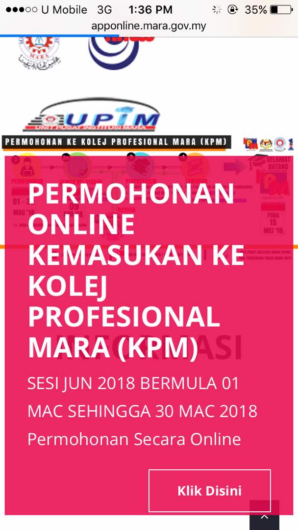 ŵ On Twitter Permohonan Online Kemasukan Kolej Profesional Mara Kpm Telah Pun Dibuka Gais For Those Yang Nak Continue Study You May Take A Look At The Website Semoga Berjaya Kpm