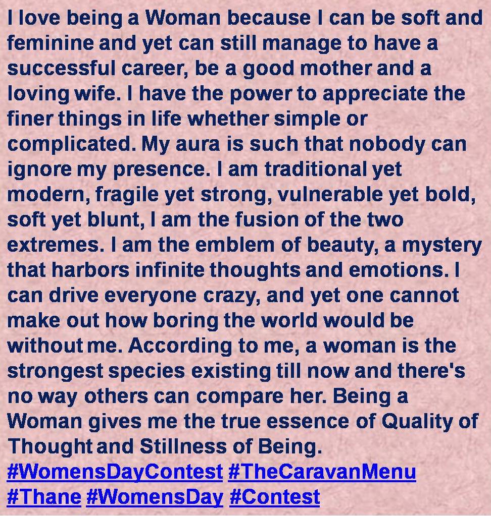 poohsdiaries's tweet photo. @caravan_menu I Love being a Woman because.. 👇👇👇
#WomensDayContest #TheCaravanMenu #Thane
@caravan_menu
@sudhirsj10 @patil_pri @rohans1058 @TarakKalsekar @RujuRockks @vinitajadhav25 @geetapriya @ShriyaJ03 @meetaj86
@yashj1621 @piyushaj1986 @dhritipalav1 @mansirao86 @aparnashah1021 https://t.co/LgTpHHo1EO