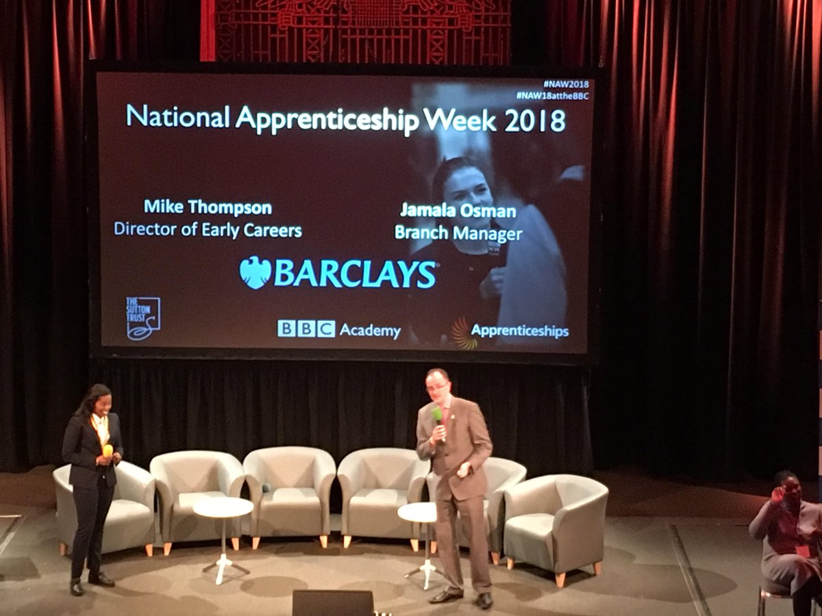cmi_managers's tweet image. Jamala Osman is a @BarclaysUK apprentice and a branch manager at 24.  She shares how apprenticeships got her out of a position where she felt she had no opportunities or purpose. At 18, she became an apprentice - and it has changed her life! #10KTalks #NAW2018