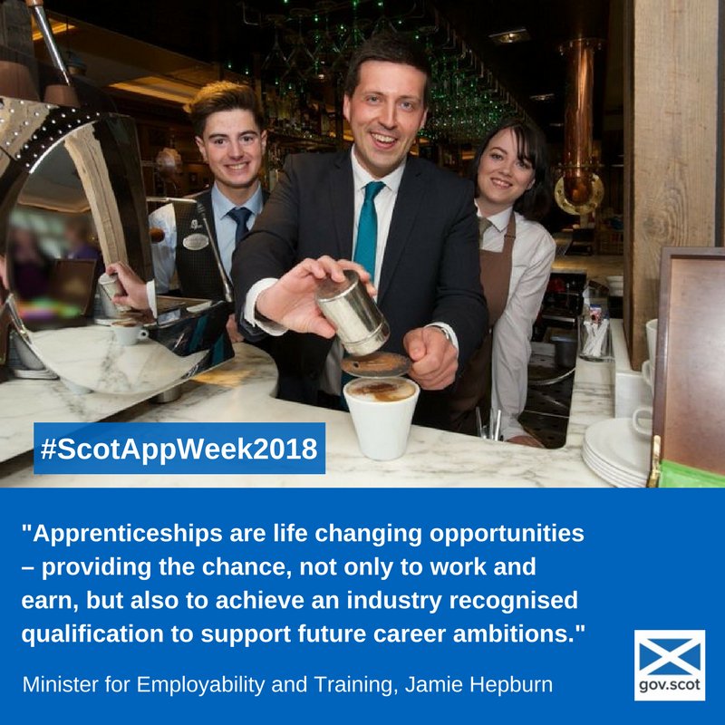scotgoveconomy's tweet image. Launching #ScotAppWeek18, @jamiehepburn says #apprenticeships are life changing opportunities. Get involved at: apprenticeships.scot/scottish-appre… @skillsdevscot