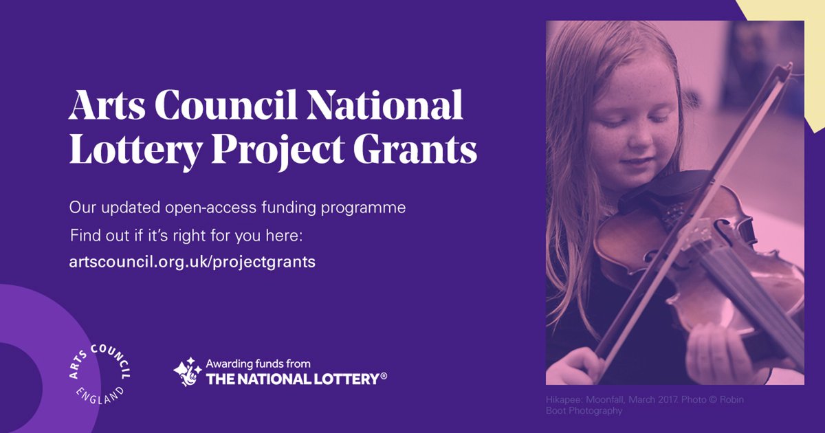 ace_national's tweet photo. Live and ready for your applications: our new open-access funding programme Arts Council #NationalLottery Project Grants is here. Take a look: https://t.co/djJGKiZeR8 https://t.co/J6au7R6Y8z