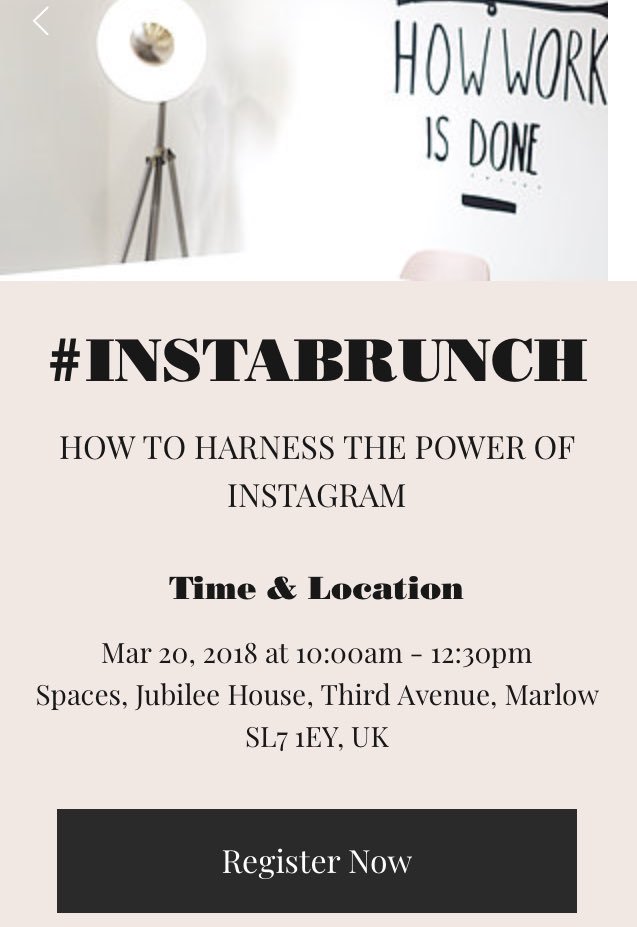 creative_commuk's tweet photo. PLEASE REGISTER TODAY FOR YOUR LTD SPACE #INSTABRUNCH event, with #instafoodie @ollie_eats. #microbusinesses, be part of a new collective in Marlow. Learn to effectively use Instagram for your business - Tues 20th March 2018 - 10am - 12.30pm at Spaces, https://t.co/W1GLGkHACL https://t.co/sG3JYwTs5x