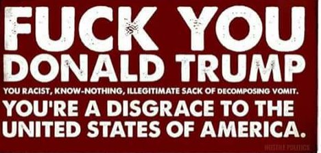 itsjust_tera's tweet photo. @realDonaldTrump WE HATE YOU! https://t.co/shRsXD24YH