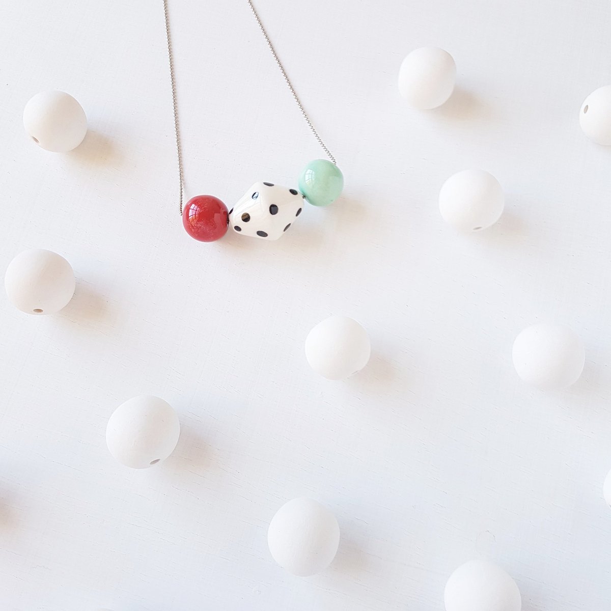DaidaSugar's tweet photo. TRI⚪BALL
#collar de #cerámica #BloodyLulies #hechoamano https://t.co/ud68pJks4S