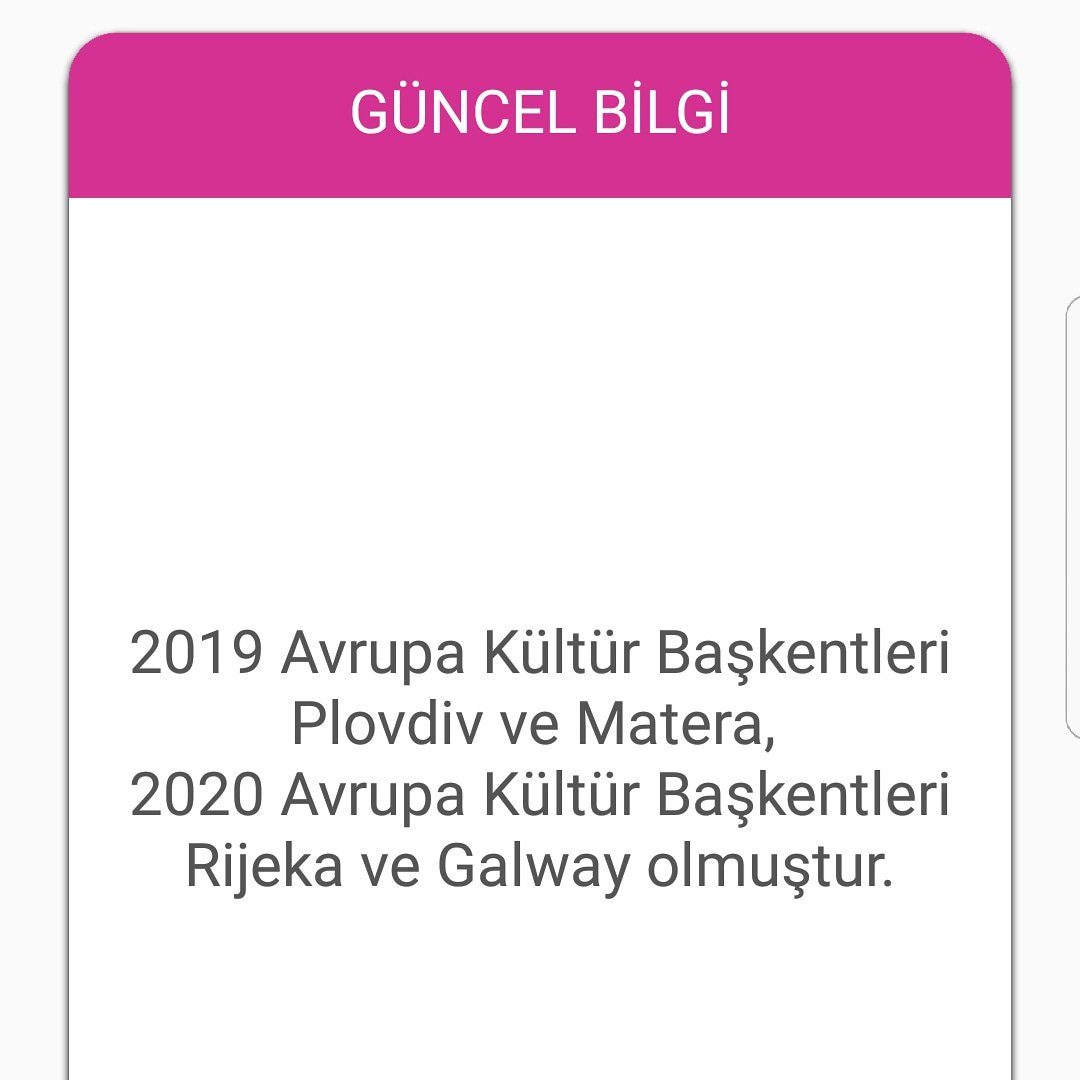Uygulamayi indir GÜNCEL BİLGİLERİ takip et soruları çöz, puanları topla, sıralamanı gör, bildirim al ! Uygulamayı profildeki linkten indirebilirsiniz. #kpss #kpssmentor #kpss2018 #kpssguncelbilgiler  #tbt #sinav #soru #ösym #kpsshazırlık #kpsslisans #genelkültür #genelyetenek