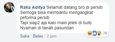 Cuitan di Facebook Persib
