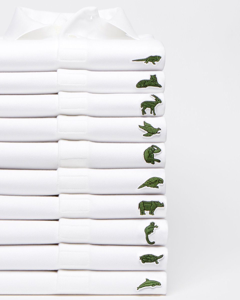 .@LACOSTE has replaced its iconic crocodile logo with those of 10 endangered species to support the International Union for Conservation of Nature. What do you think of the initiative?