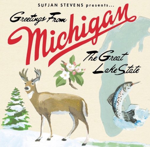 ky_uri's tweet photo. 私がSufjan Stevensの好きなところ
①心をくすぐるメロディ
②儚げな声色
③無限に聴いていられる安定感
④Sufjan Stevens presents…から始まるアルバムタイトル
⑤アートワーク全般(可愛い)
⑥溢れる故郷愛
⑦時々派手な舞台衣装
⑧曲のタイトルによく「！」が付いていてなんだか微笑ましい https://t.co/1klT8kg579